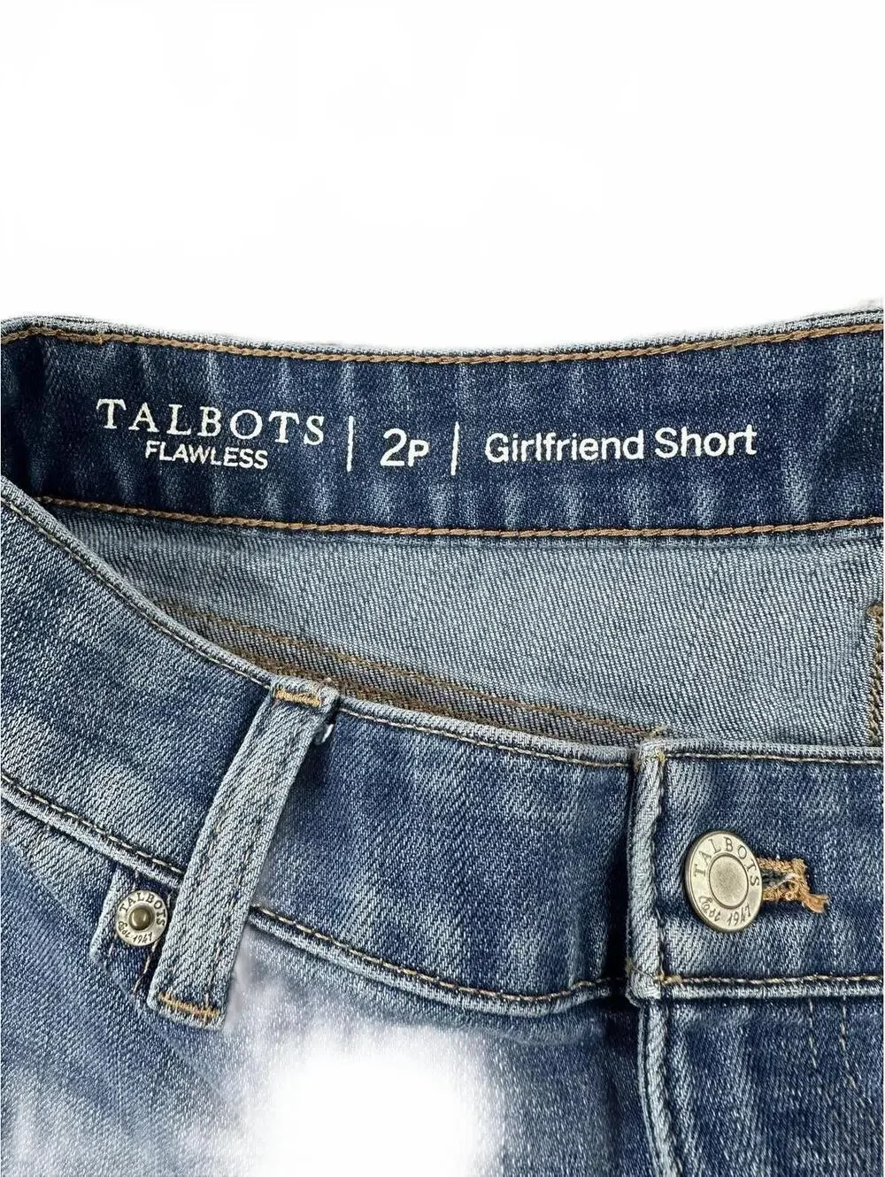Talbots Denim Shorts Classic Blue Cuffed